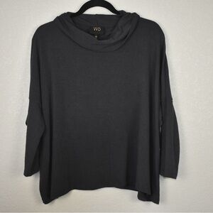 Grey Cowl Neck Sweater with Split Back size L